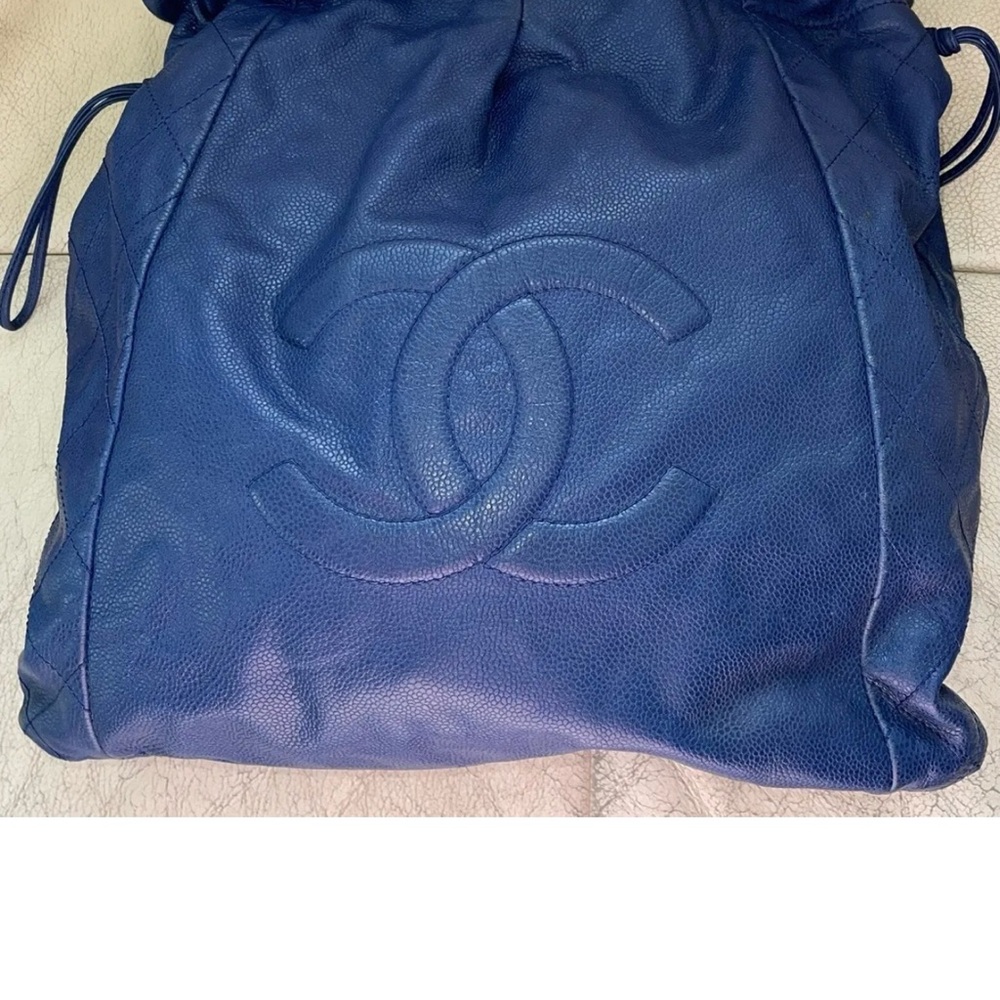 Chanel Blue Leather Women's Bag - Picture 4 of 13